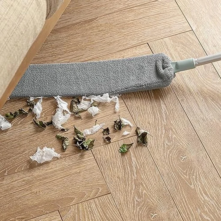 Ruhhy Teleskop-Staubbürste mit zwei Aufsätzen, flexible Reinigung bis 250 cm, grau/silber, 3-teiliges Spar-Set – Bild 7