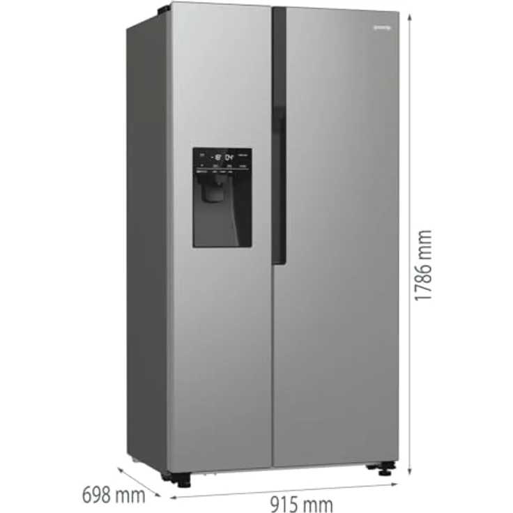 Gorenje NRR9185ESXL Side by Side Kühl-Gefrierkombination/NoFrost Plus/Inverter Kompressor/Wasser- und Eiswürfelspender/SensoTech / 178,6 cm/Kühlteil 376 l/Gefrierteil 190 l/Edelstahl [Energieklasse E] – Bild 2