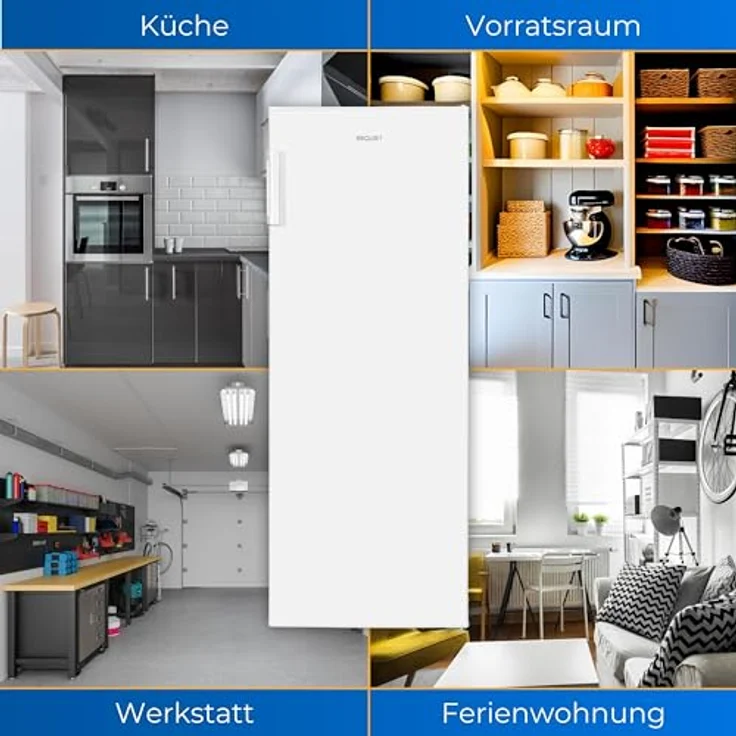 Exquisit Gefrierschrank GS230-H-040E weiss | Tiefkühlschrank Gross 168 Liter | 4* Gefrieren | Gefrierschrank Gross | Türanschlag wechselbar – Bild 5