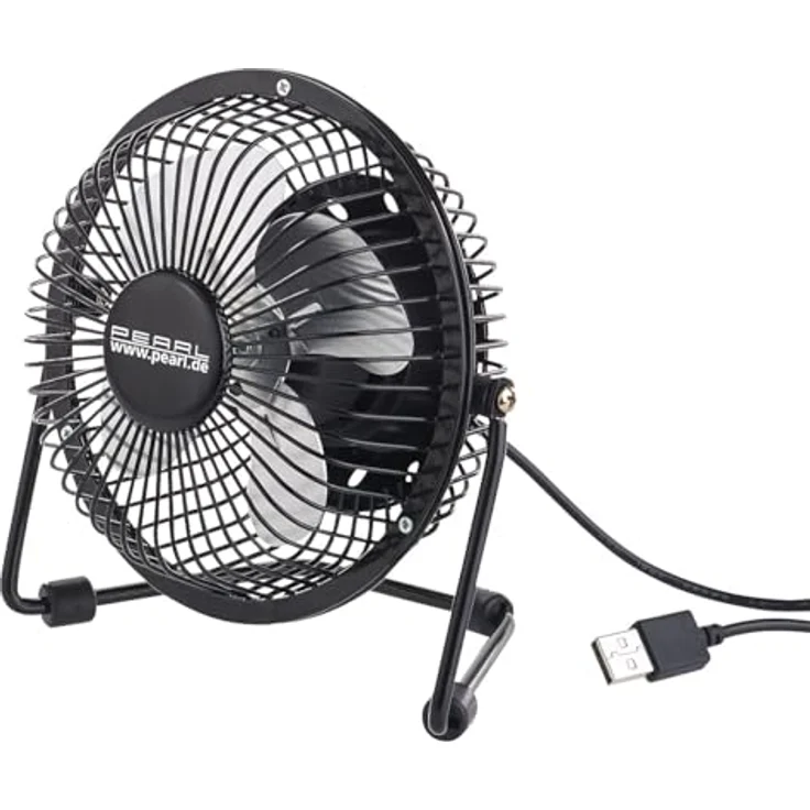 Mini-USB-Tischventilator, Vollmetall, neigbar um 360Grad , 2,5 W, Durchmesser 15 cm – Bild 2