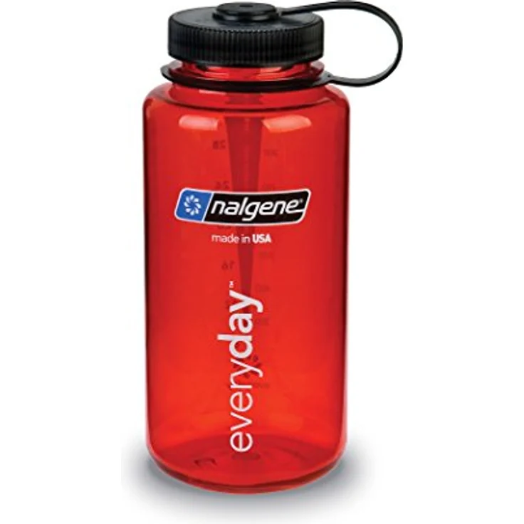 Nalgene Uni Wide Mouth 1L Trinkflasche, Grau, 1 – Bild 3