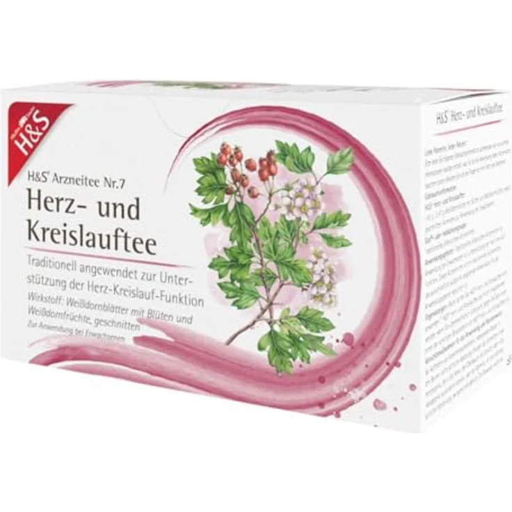 H&S Herz Kreislauf Tee, Filterbeutel 20x2 g zur Unterstützung der Herz-Kreislauf-Funktion – Bild 3