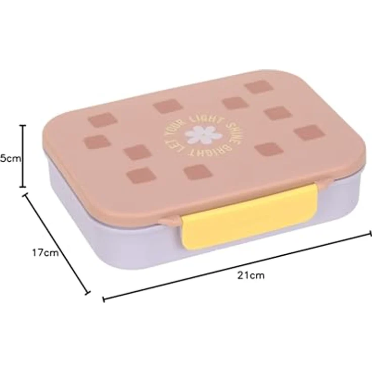 LÄSSIG Bento Lunchbox Pattern Party, Rosa - Kinder Brotdose mit flexiblem Behälter, Dips-/Joghurtfach, bruchfest und spülmaschinengeeignet, 1 l – Bild 6