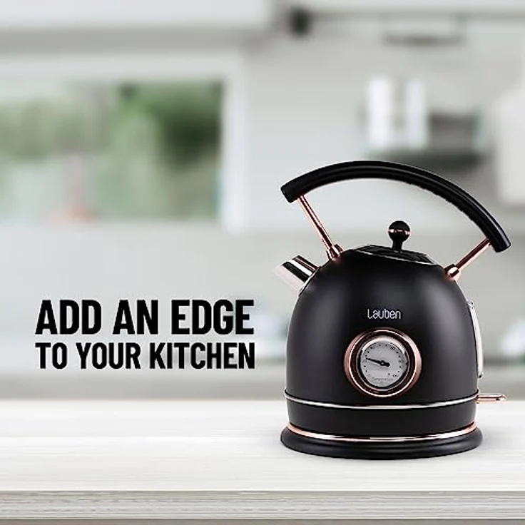 Lauben Electric Kettle 17BC Wasserkocher mit Inhalt 1,8 l, Leistung 2200 W, Wassertemperaturanzeige, Material Edelstahl, Trockengehschutz, Überhitzungsschutz, beleuchteter Schalter, Kabelstaufach – Bild 2