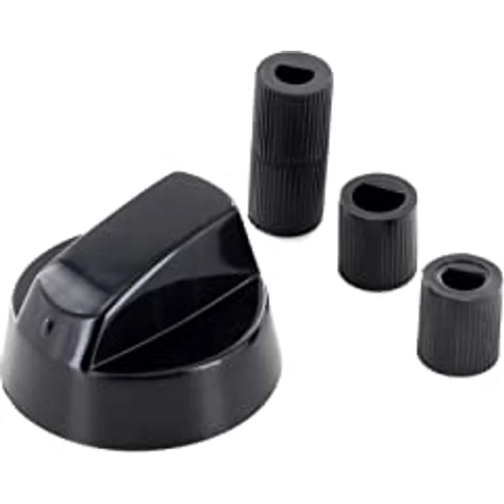 DL-pro 5x Universal Drehknopf Set Ø 42mm, Herdknöpfe mit 6mm und 8mm Adaptern, schwarz – Bild 3