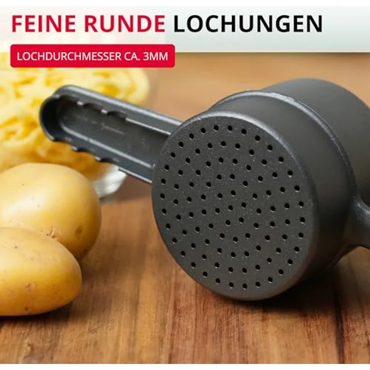 WESTMARK Spätzlepress, Kartoffelpresse mit rundem Loch, 250 ml Füllvolumen, Anthrazit – Bild 7