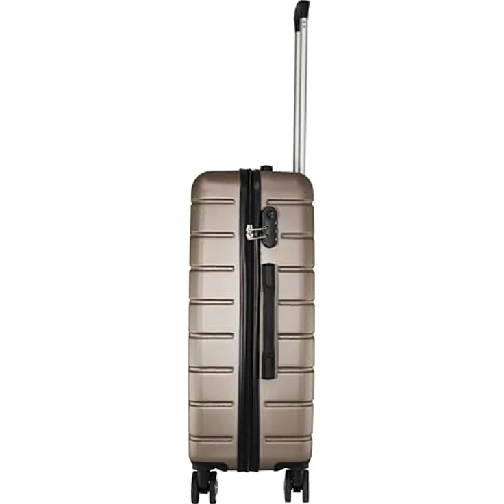 Nowi Bergamo 4 Rollen Trolley 65 cm, (62.30 l) - Stylischer Trolley in stilvollem Design, mit Kreuzpackgurt und Wäschefach, in schwarz – Bild 3