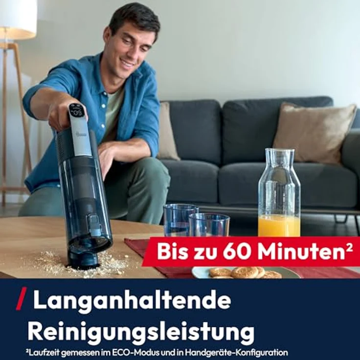 Hoover HF3 Pro Home, Akku-Staubsauger kabellos mit automatischer Staubentleerungs- und Ladestation, HEPA13-Filter, 60 Min. Laufzeit, Anti-Twist, Doppel-Kantenreinigung – Bild 4