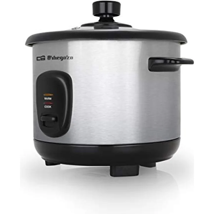 Orbegozo CO 3025 Reiskocher und Dampfgarer, 1 l, Edelstahlgehäuse, Antihaft-Aluminium-Topf, Deckel aus gehärtetem Glas, 400 W Leistung – Bild 2