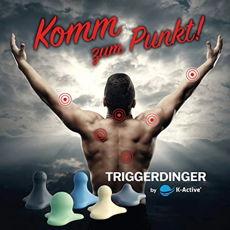 K-Active Triggerdinger (Big Boy) | Triggerpunkt-Drücker | Innovatives Massagegerät zur Selbstbehandlung | Schwarz – Bild 4