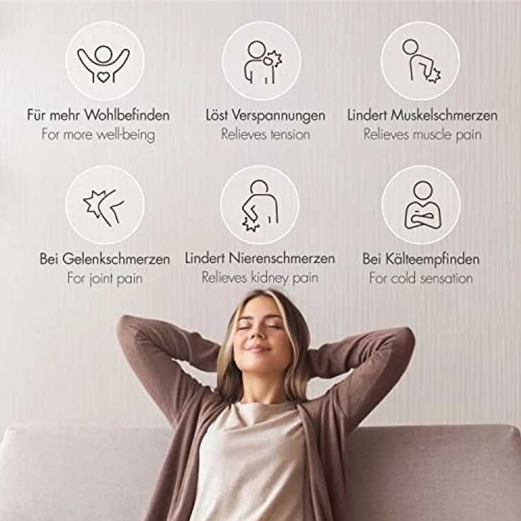 promed Wärmegürtel HGP-1.7, Wärme am Bauch, Rücken und Hüfte, 35 Grad, schwarz – Bild 3