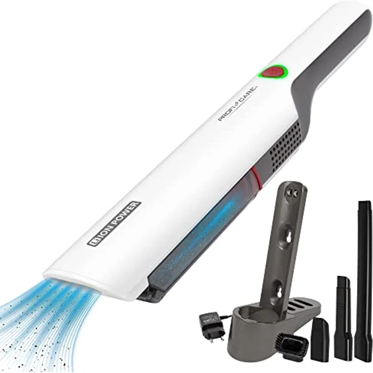 ProfiCare® Handstaubsauger beutellos für Auto und Haushalt, Handstaubsauger Akku inkl. 3 Düsen- und Bürstenaufsatz + Ladestation - kabelloser Handsauger mit bis zu 25 Minuten Laufzeit - PC AKS 3102 – Bild 1