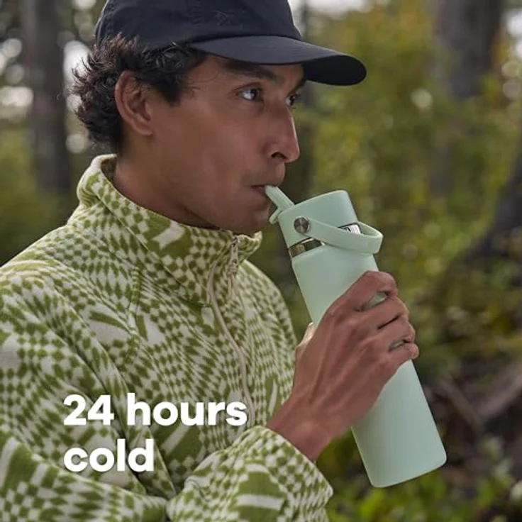 Hydro Flask Botanical Bliss Wasserflasche, isolierter Edelstahl, 900 ml, mit breitem Strohhalm-Deckel, auslaufsicher, spülmaschinenfest – Bild 4