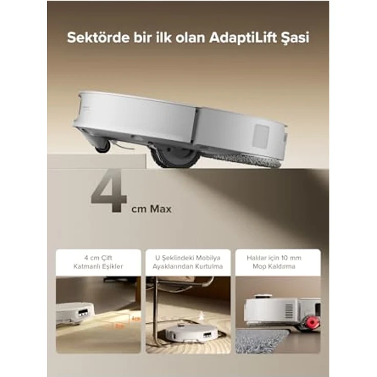 Roborock Qrevo Curv X, Saugroboter mit 18.500 Pa Saugkraft, Anti-Tangle-System, Adaptlift-Fahrwerk, Multifunktions-Dock 3.0, mit Beutel – Bild 7
