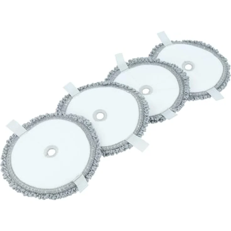 vhbw Wischbezug Ersatz für Bosch BHZUPAD1, Mikrofaser, grau, wiederverwendbar, 4er Set – Bild 2