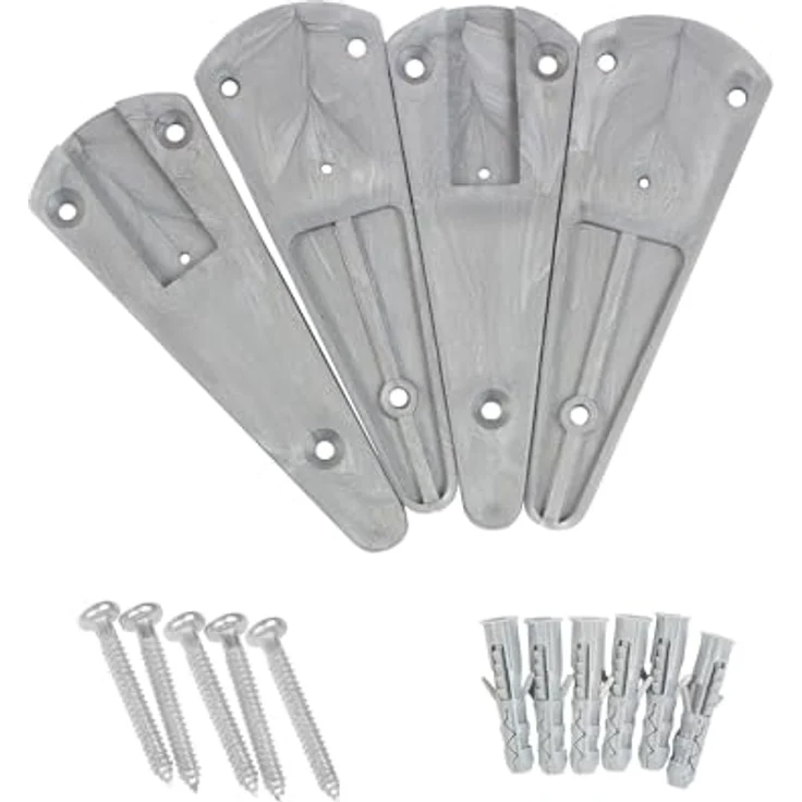 ABJ Wandwäschetrockner Teleskop Wäschetrockner für die Wand Akkordeon Trockenständer Wandmontage (Silber, 50cm) - Geräumiger Ausziehbarer Wandwäschetrockner, sehr stabil und robust, ideal für Innen und Außen geeignet – Bild 5