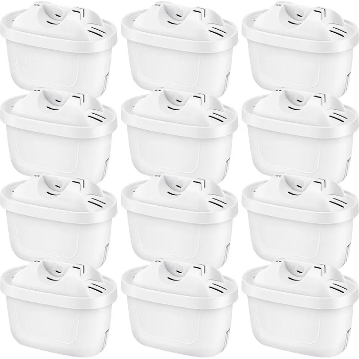 isinlive Wasserfilterkartuschen 12er Pack, kompatibel mit Brita Maxtra+, Aktivkohlefilter für optimalen Geschmack und Geruch