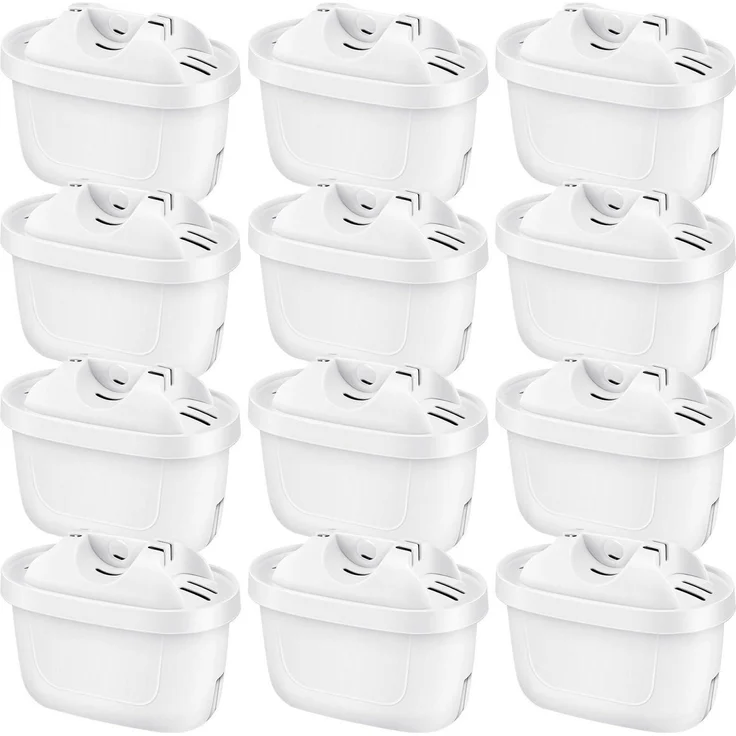 isinlive Wasserfilterkartuschen 12er Pack, kompatibel mit Brita Maxtra+, Aktivkohlefilter für optimalen Geschmack und Geruch