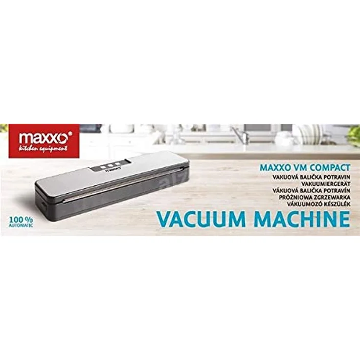 Maxxo Vakuumierer VM Compact, professionelles Vakuumgerät mit 3 Vakuumdosen (700 ml, 1400 ml, 2000 ml) für schonende Lebensmittelaufbewahrung und längere Lagerzeiten – Bild 5