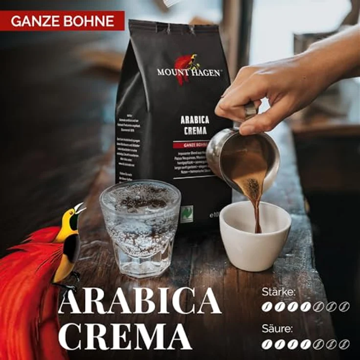 Mount Hagen Röstkaffee, ganze Bohne, FairTrade, 1 kg – Bild 3