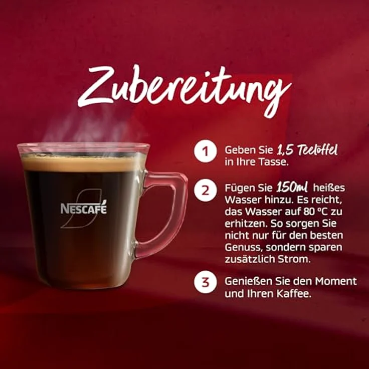 Nescafé Gold Entkoffeiniert, löslicher Bohnenkaffee aus erlesenen Kaffeebohnen, ohne Koffein, vollmundig und aromatisch, 1er Pack (1 x 100g) – Bild 4