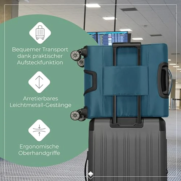 Travelite Handgepäck Koffer JETPACK, 55x40x23 cm, 41 l, 2,5 kg, Petrol, mit integriertem Zahlenschloss – Bild 5