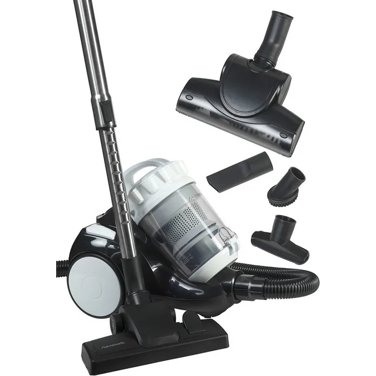 Hanseatic Bodenstaubsauger Edition 20-CJ132WT-060, beutellos, 600 W, hohe Saugkraft mit Zyklonentechnologie, Hygienefilter, großes Zubehör mit Turbodüse, 7,5m Radius