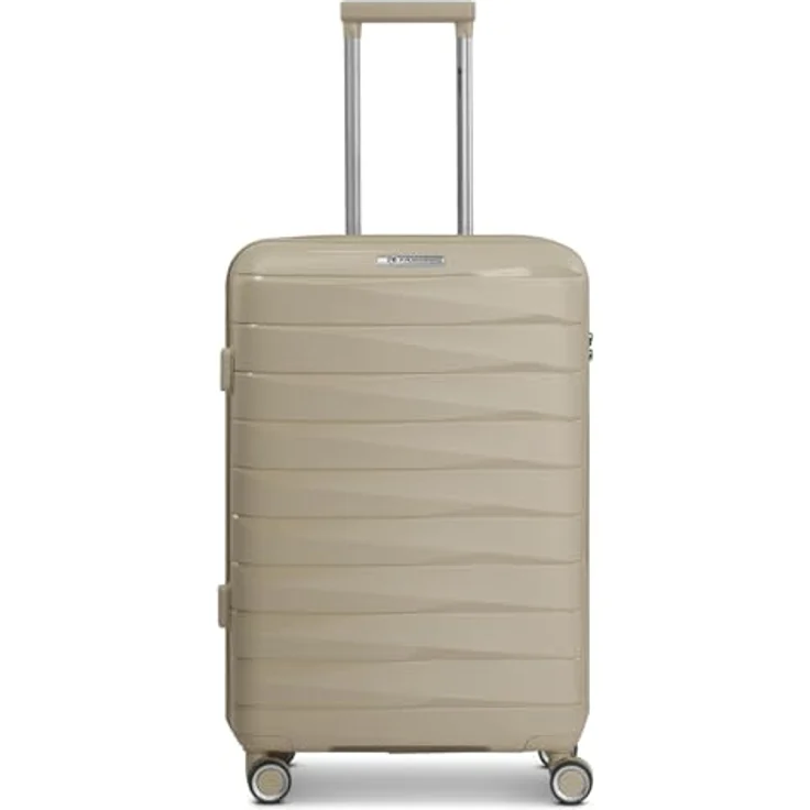 Franky London Serie, mittelgroßer Hartgepäck Check-in Koffer 42 x 24 x 65 cm, 59 Liter Volumen, inkl. 4 Doppelrollen & Zahlenschloss, robustes Polypropylen für Damen und Herren – Bild 2