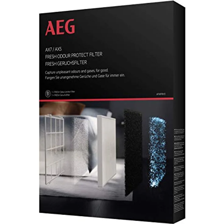 AEG AFWFRH3 FRESH Filter (Passend für AX51 & AX71 Luftreiniger, hochwirksam gegen unangenehme Gerüche, Aktivkohlefilter, reine Luft, optimale Filtration, lange Lebensdauer, grau) – Bild 2