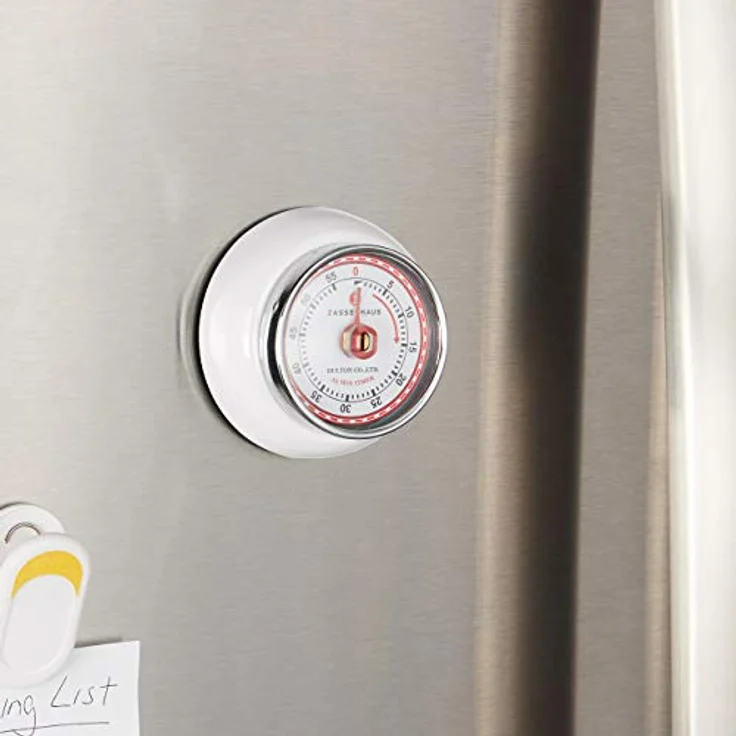 Zassenhaus Küchentimer SPEED , Weiß , Ø 7 cm x 3 cm , Analoge Zeitanzeige mit Alarm-Funktion , Die Countdown-Uhr unterstützt bei der Zeitplanung beim Kochen oder Backen – Bild 4