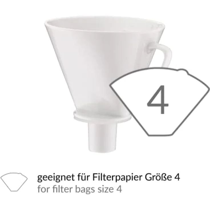alfi 0096.010.000 Kaffeefilter Aroma Plus Porzellan, weiss, Größe 4, Kannenfilter zum direkten Brühen in 1 oder 2 Tassen bzw. Kannen mit größerem Ausgießer – Bild 4