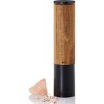 AdHoc EP62 Elektrische Pfeffer- | Salzmühle eMill.5, CeraCut® Keramik Mahlwerk, inkl. Batterien, Akazienholz|Edelstahl schwarz