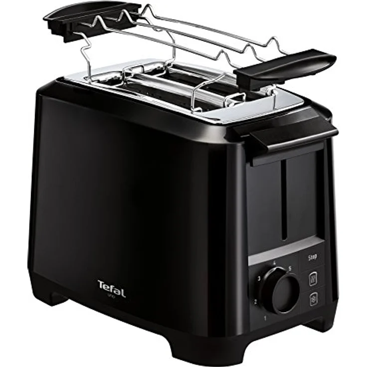 Tefal Uno TT1408 Scheibentoaster, 7 Bräunungsstufen (800 Watt) schwarz – Bild 2