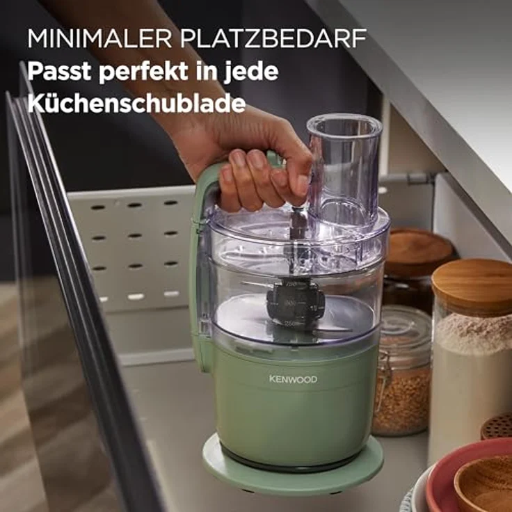 KENWOOD FDP23.140RD Multipro Go, Kompakt-Küchenmaschine mit 900W, 1,3 l Behälter, Rot, zum Schneiden, Reiben, Pürieren & Teig Kneten – Bild 3