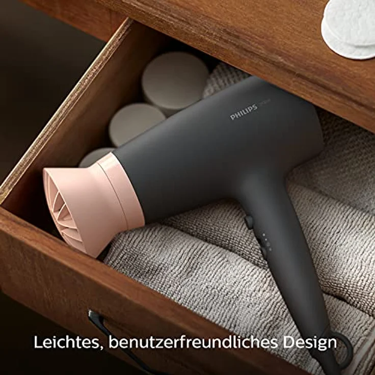 PHILIPS BHD350 Haartrockner Schwarz-Rosa (2100 Watt) – Bild 6