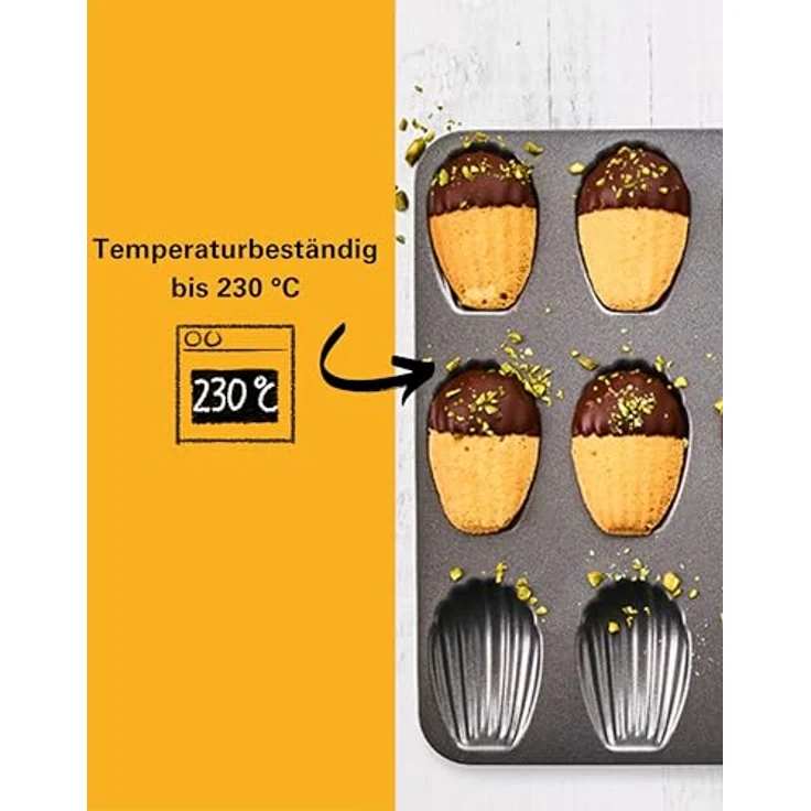 RBV Birkmann 881525, Easy Baking, Bärentatzen--Madeleine-Form, 18-fach – Bild 6