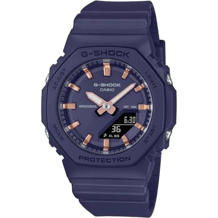 Casio G-Shock Classic Ana-Digi Damenuhr, Navy, mit Quarzwerk, Stoppuhr, Alarm und Beleuchtung, GMA-P2100M-2AER – Bild 1