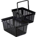 Durable Einkaufskorb SHOPPING BASKET 19, 19 Liter, Schwarz - Stapelbar, stabil, mit großem Tragegriff