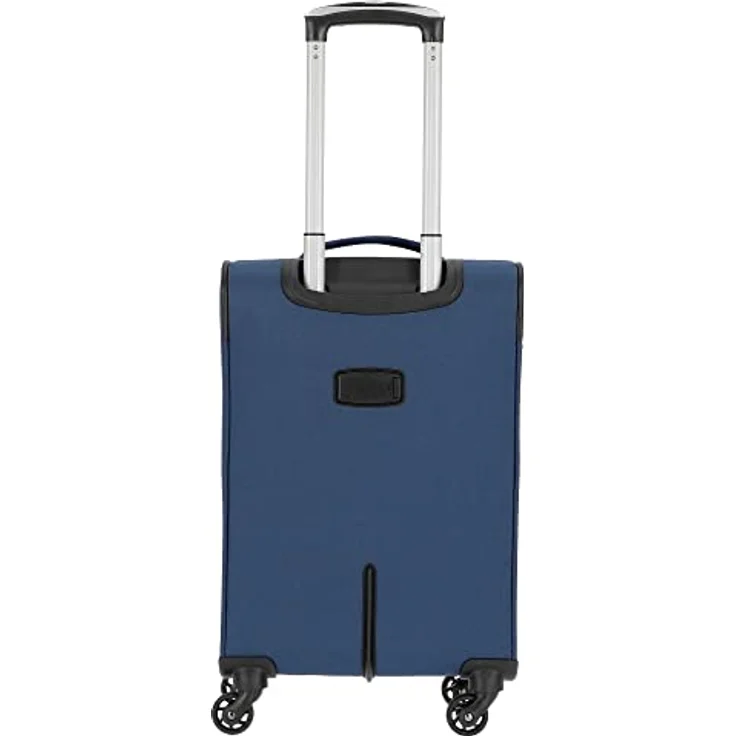 D&N Travel Line 6804 Koffer, 55 cm, 35L, blau, Bordgepäck Trolley mit Leichtlaufrollen und Teleskopgestänge – Bild 4