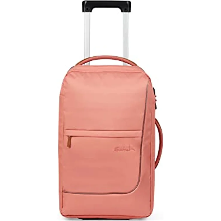 satch Flow S Trolley Koffer Handgepäck 35 l 54x32x23 cm oder Koffer groß 55 l 65x37x29 cm, inkl. Wäschebeutel, Reisegepäck Pure Coral - Korall – Bild 1