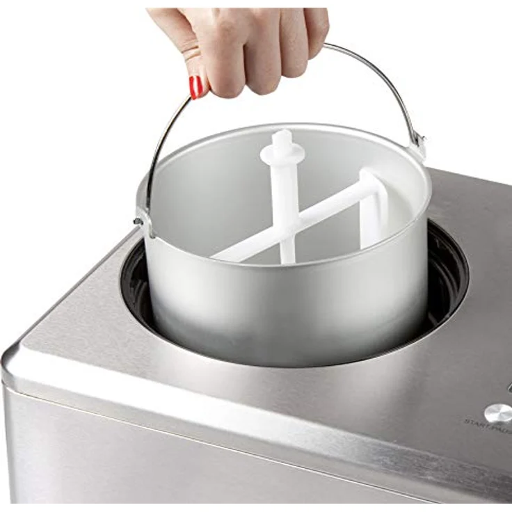 Domo DO9201L 2 L DO9201I DO920I Eismaschine, Edelstahl rostfrei, 2 liters, Silber – Bild 4