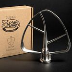 Kitty Professional Flachrührer Edelstahl "Taifun" Zubehör kompatibel mit KitchenAid Küchenmaschine | Artisan Küchenhelfer Backzubehör Rührschüssel 4,3/4,8 Liter Schüssel Spülmaschinenfest