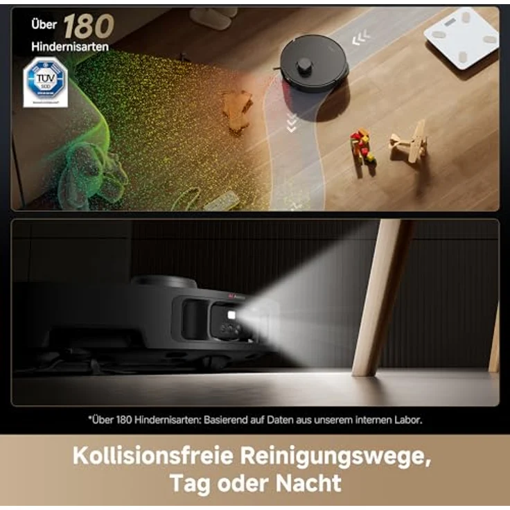 Dreame L40s Pro Ultra, Saugroboter mit Wischfunktion, 600 W, 19.000 Pa Saugkraft, Hindernisüberwindung bis 4 cm, KI-gesteuerte Kamera – Bild 11