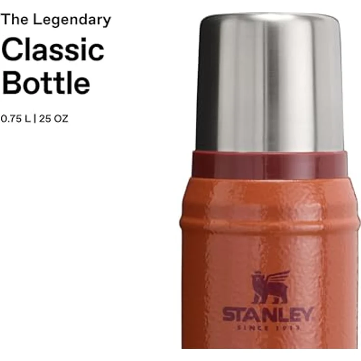 Stanley Classic Legendary Thermosflasche 750 ml, Edelstahl Thermoskanne, 20 Stunden heiß oder kalt, BPA-frei, spülmaschinenfest, Hammertone Clay – Bild 3