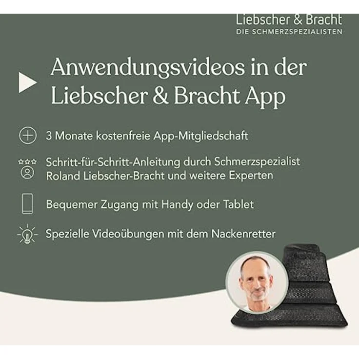 Liebscher & Bracht Nackenretter, 3-tlg. Nacken-Massagegerät mit Aufsatz und zwei Sockeln, inkl. 3 Monate Zugang zur Liebscher & Bracht App – Bild 4
