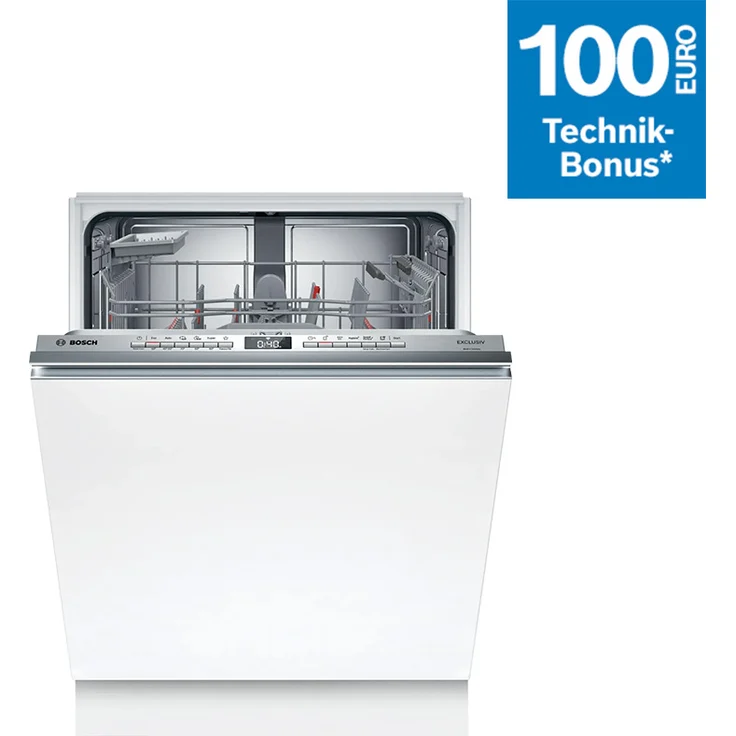 Bosch Exclusiv SMV4EBX0ME, Geschirrspüler mit 13 Maßgedecken, Energieeffizienzklasse A, Home Connect-fähig, Edelstahl