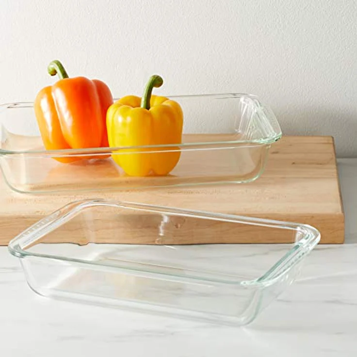 Amazon Basics Ofenfeste Auflaufformen aus Glas, 2er-Set, rechteckig (3 l und 2 l) – Bild 5