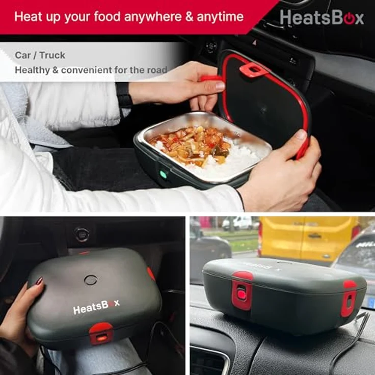 Faitron HeatsBox DRIVE, Elektrischer Speisewärmer für Auto, appgesteuert, Edelstahl, 925 ml, robust und auslaufsicher – Bild 3