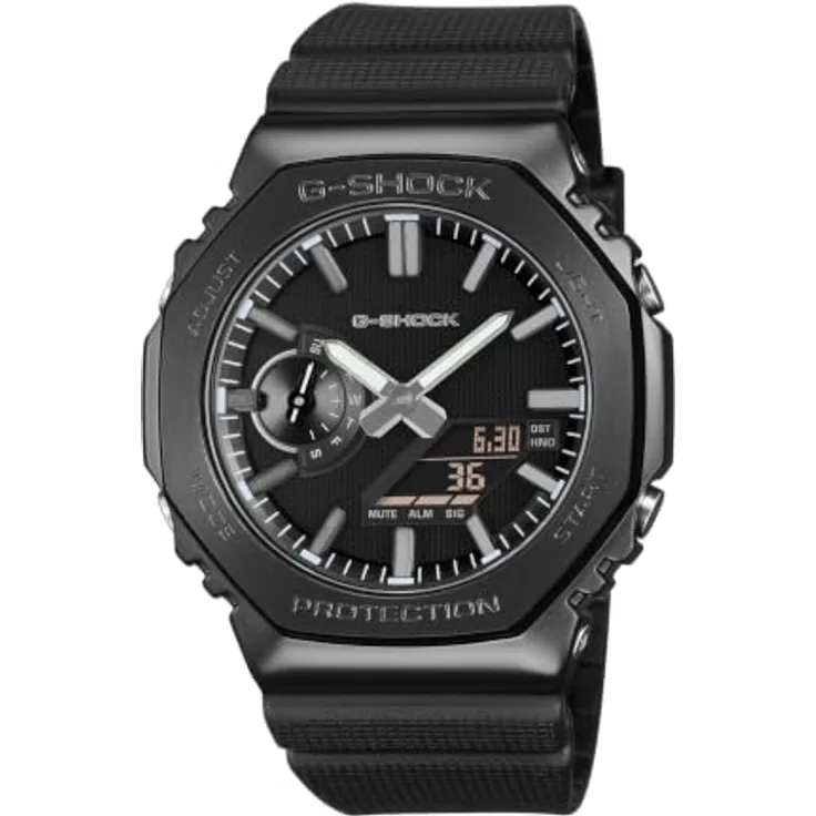 Casio G-Shock GM-2100LXB-1AER, Herren-Armbanduhr mit schwarzem Zifferblatt und schwarzem Armband, 44 mm Gehäuse
