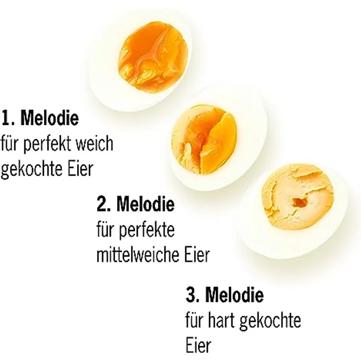 Brainstream PiepEi HDL, Singende Eieruhr mit Melodien für weich, mittel und hart gekochte Eier – Bild 7